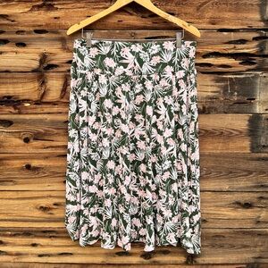 SERRA | Green Pink Floral Skirt L